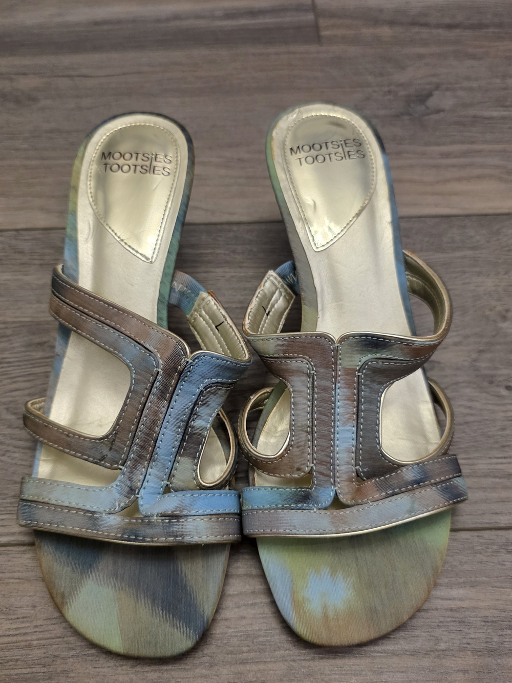 Vintage Mootsies Tootsies Watercolor Kitten Heels Size 7M